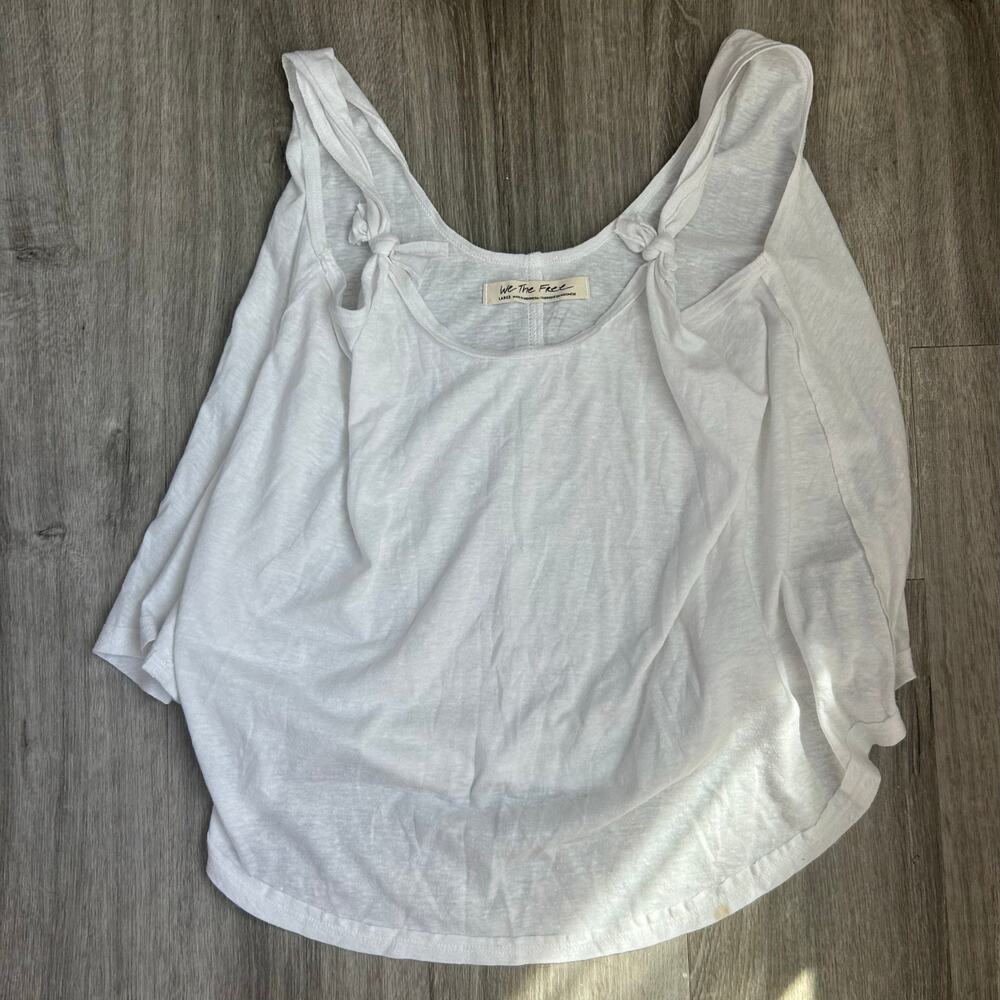 We the Free Lightweight Cotton Sheer Breathable Tie Strap Tank Summer Size Large
